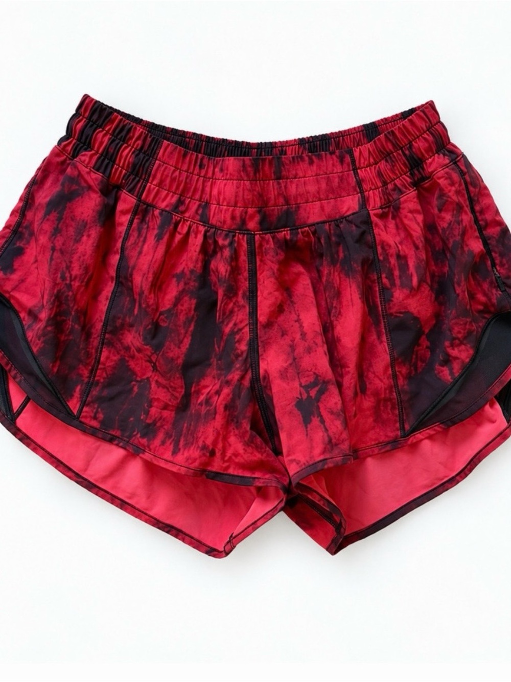 Lululemon Hotty Hot LR Lined Running Shorts Red Womens 6